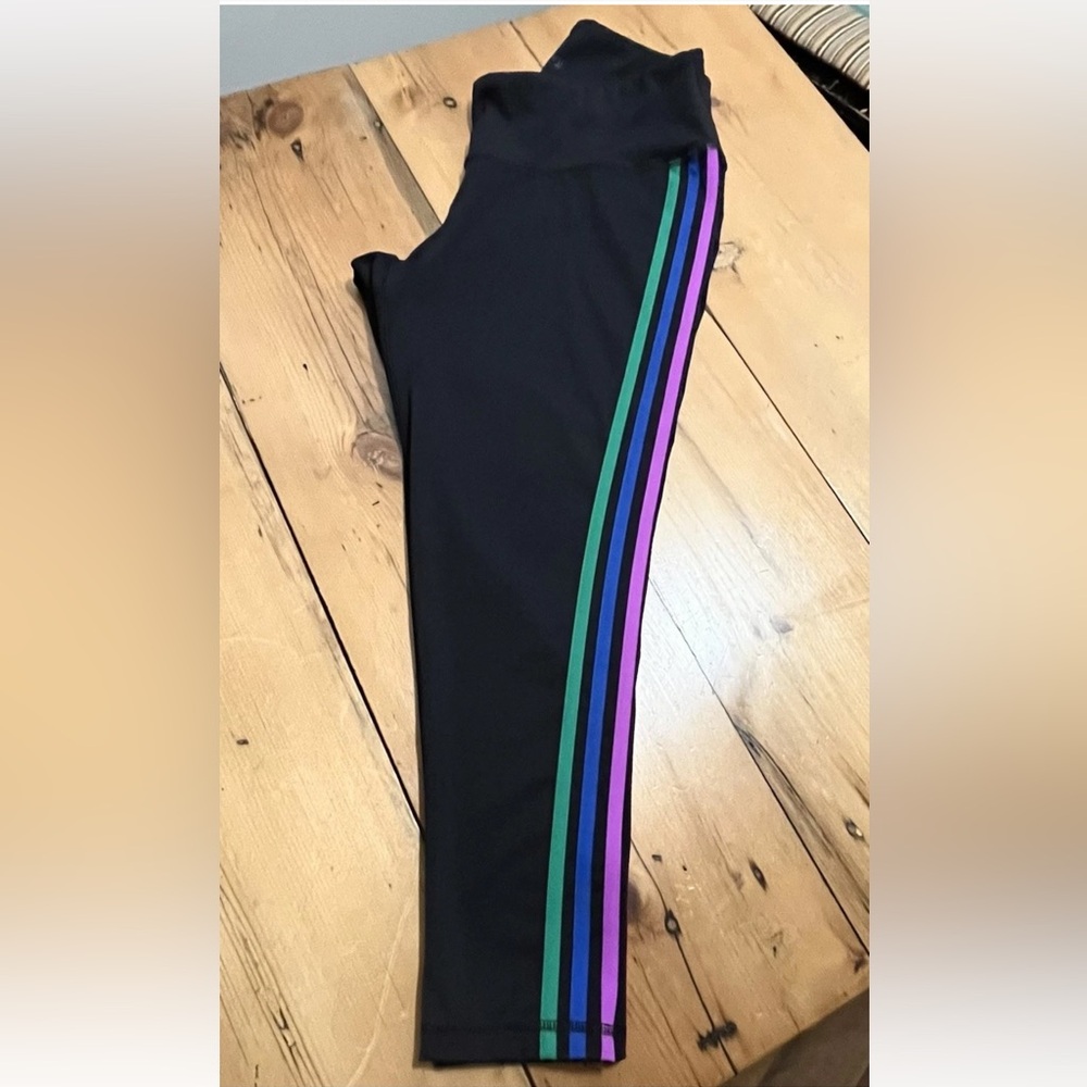 ADIDAS Pride Believe This 2.0 Leggings 1X 3-Stripes Rainbow 7/8 Length - Picture 11 of 14